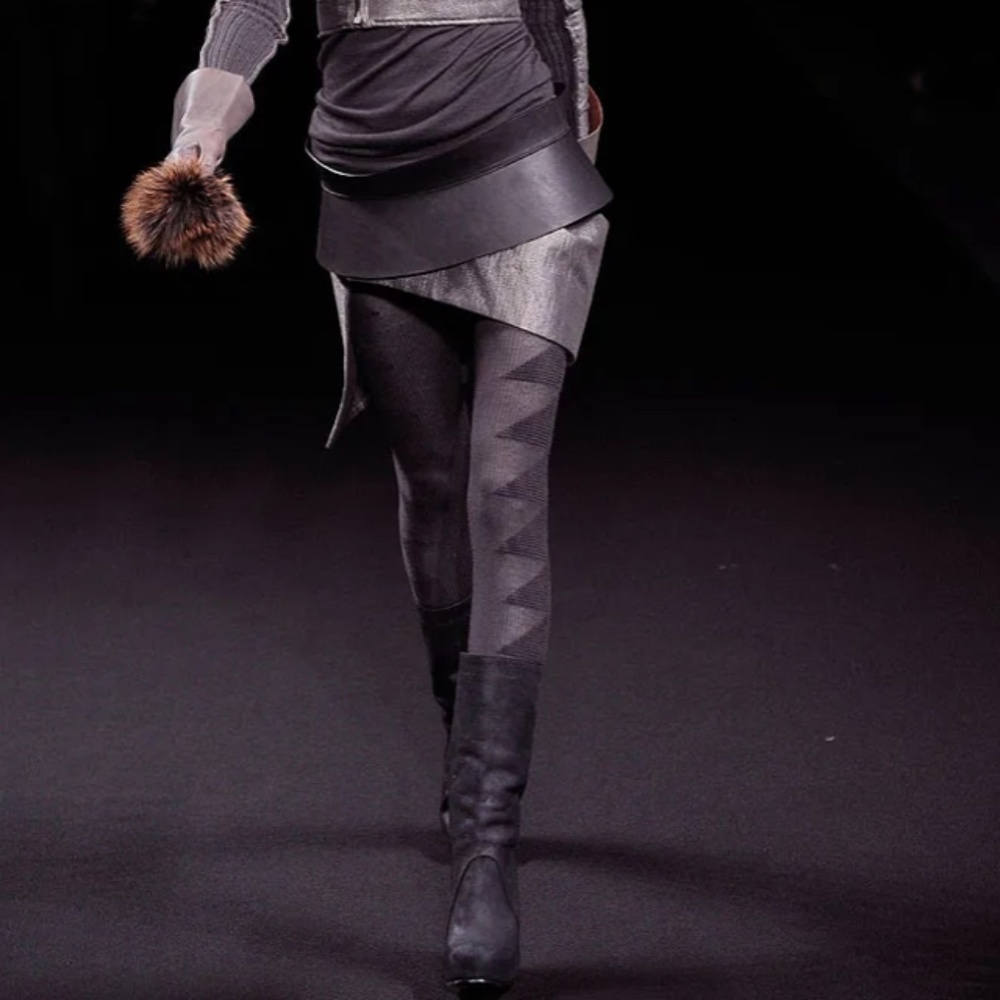 Rick Owens FW10 GLEAM Leather Mini Skirt